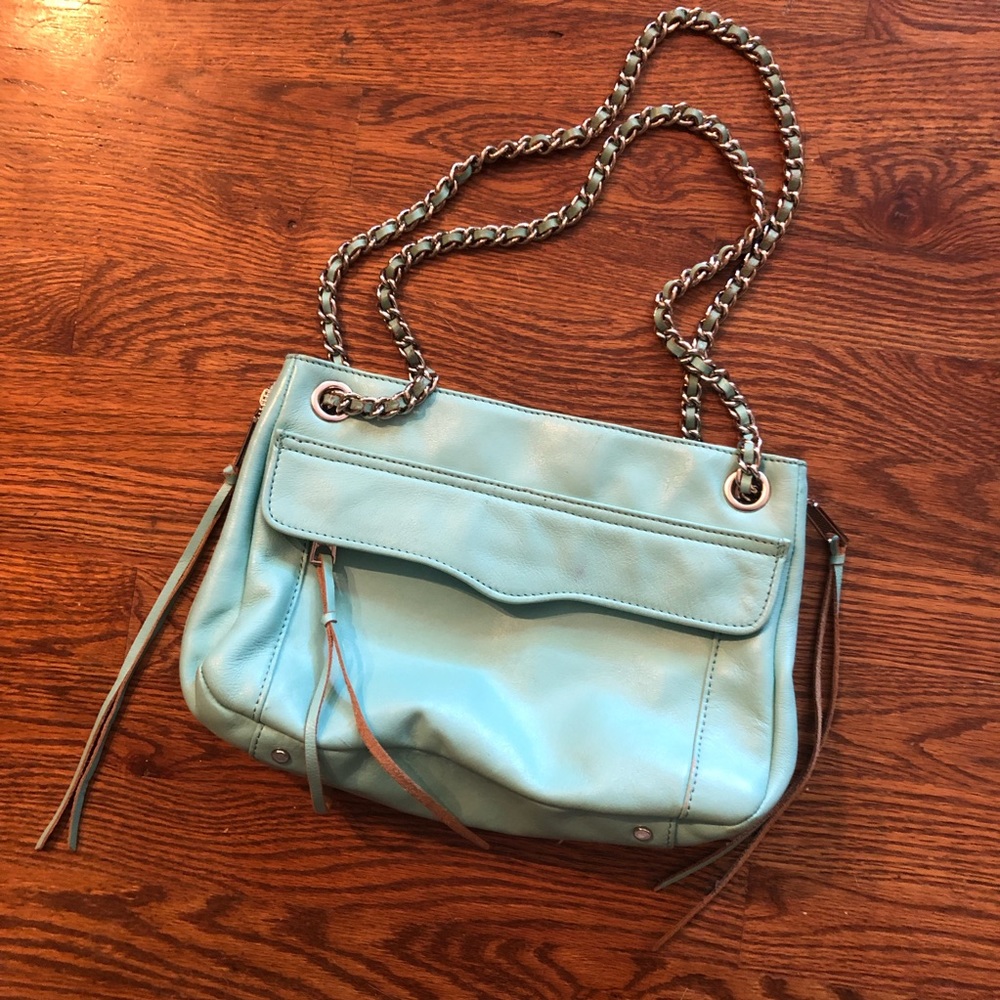 Rebecca Minkoff | mint leather | adjustable, chain-strap bag